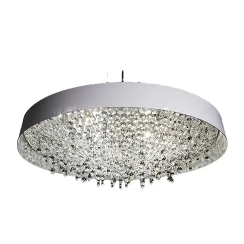 White Crystal Pendant Light