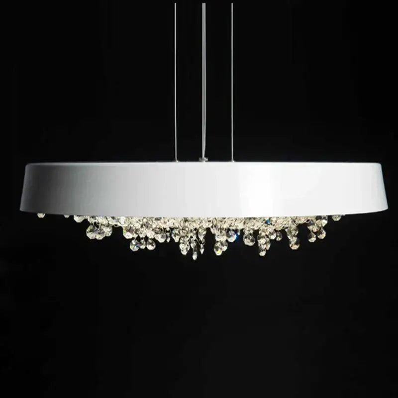 White Crystal Pendant Light