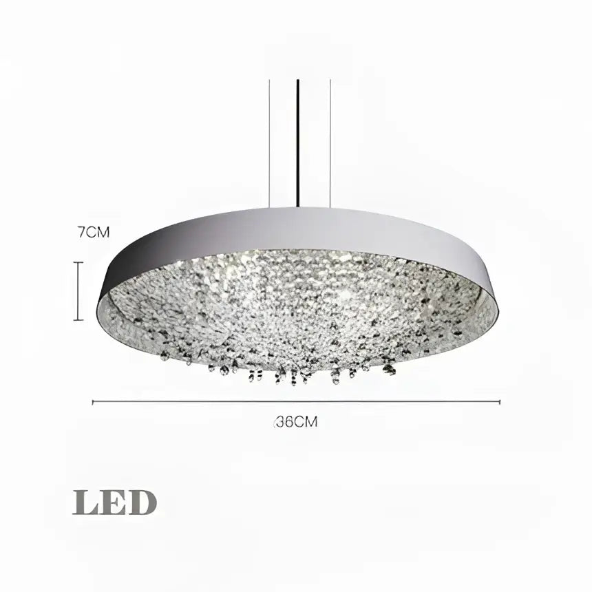 White Crystal Pendant Light