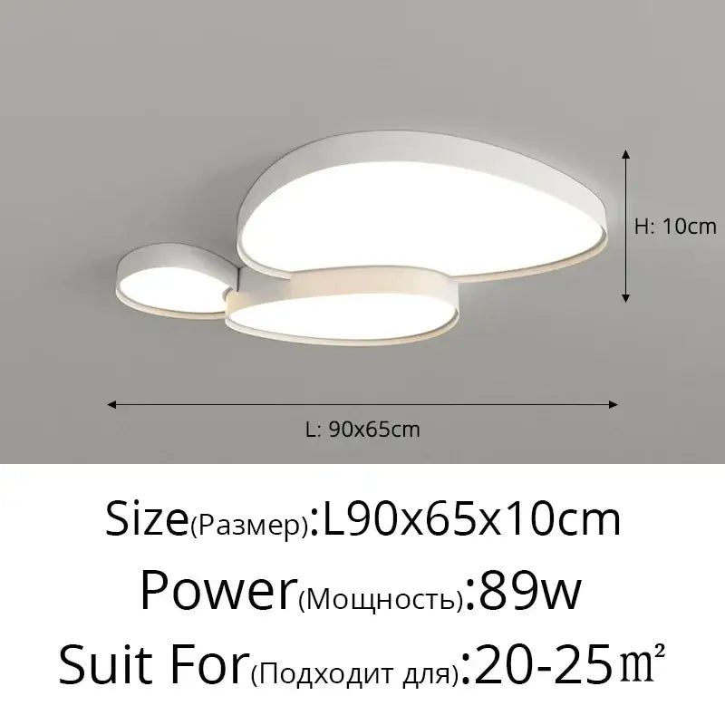 White Oval Ceiling Lights