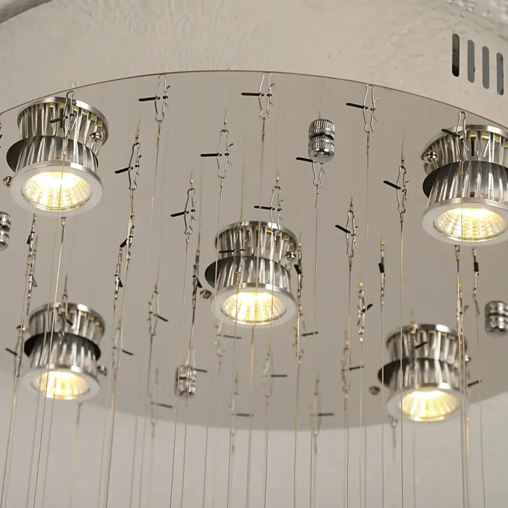 White Crystal Pendant Chandelier
