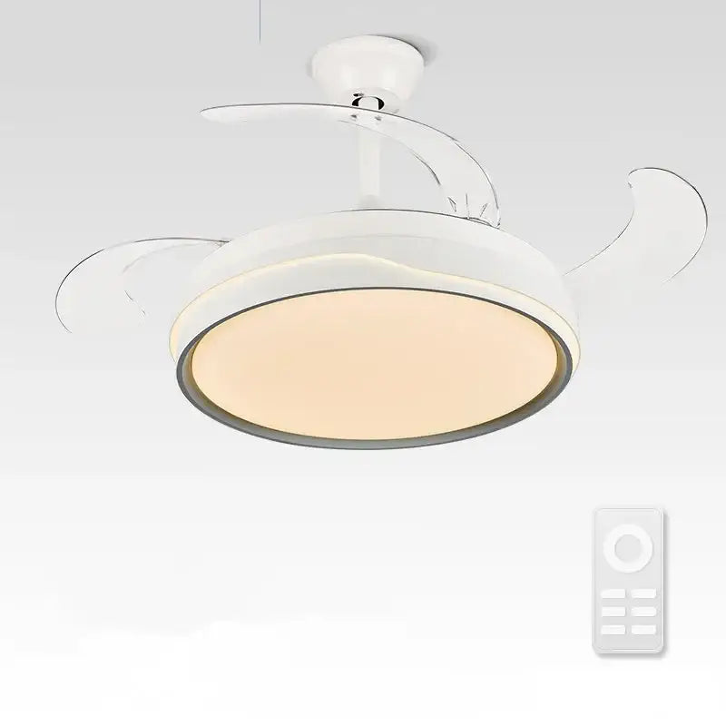 White Curved Blade Fan Light