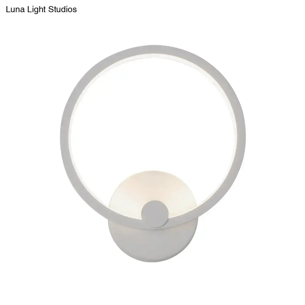 White Curved LED Sconce