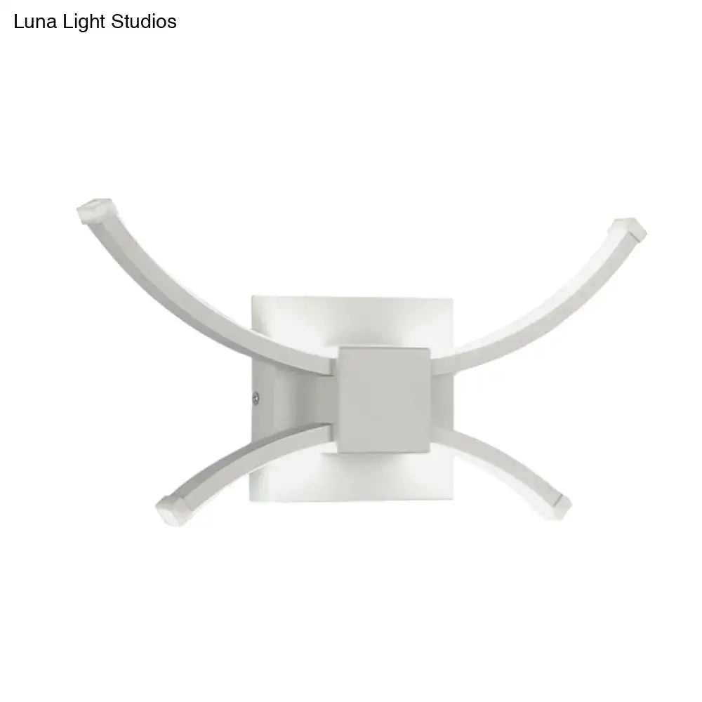 White Metal LED Sconce