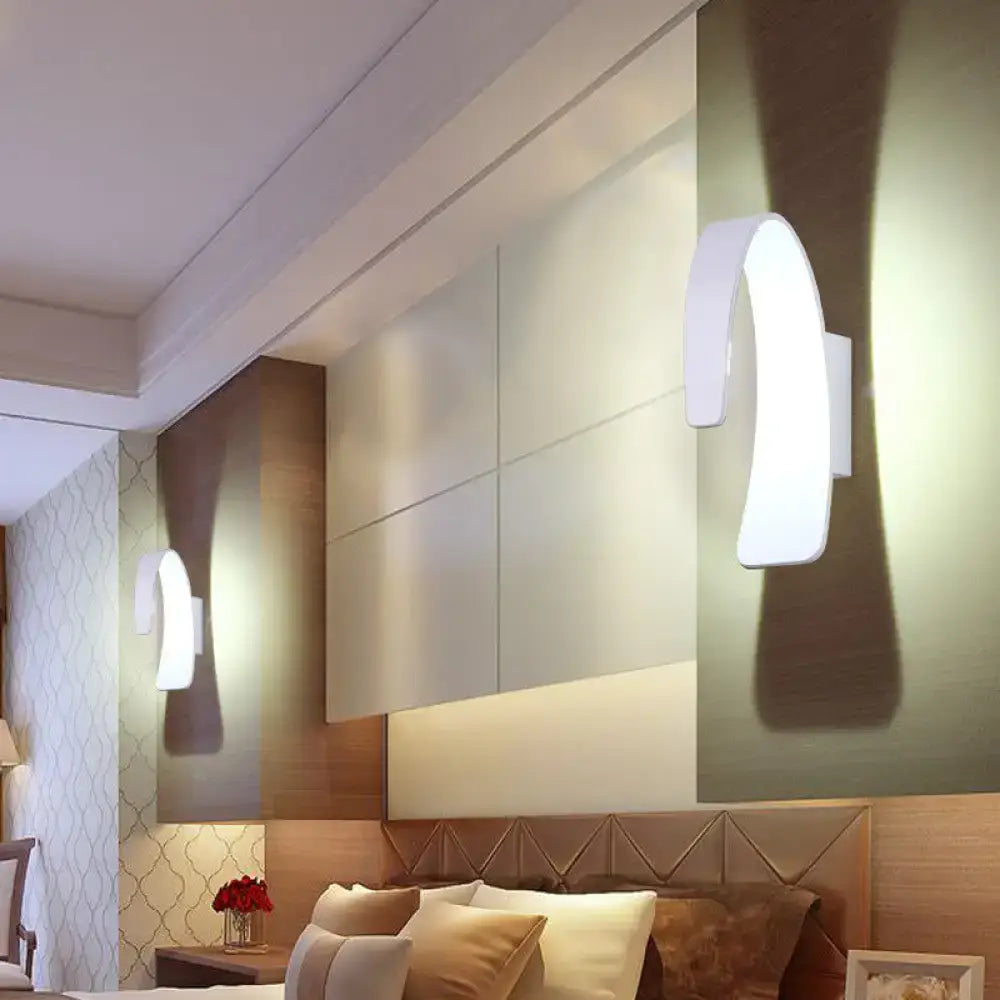 White Arc Wall Fixture