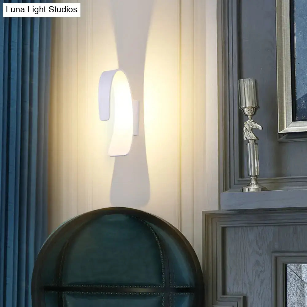 White Arc Wall Fixture
