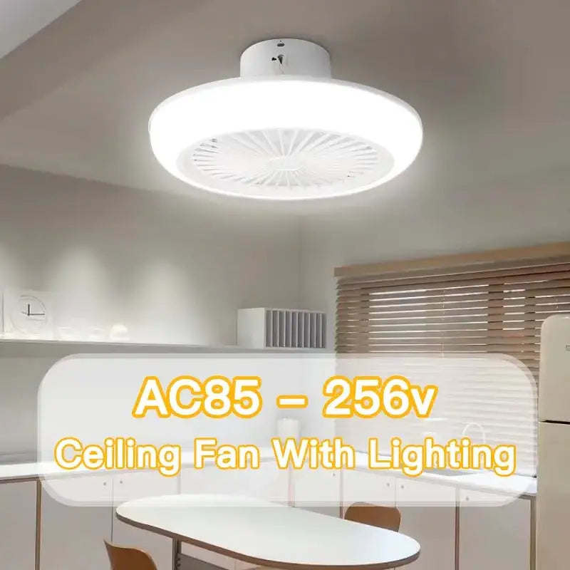 White Ceiling Fan Light Silent Motor 72W