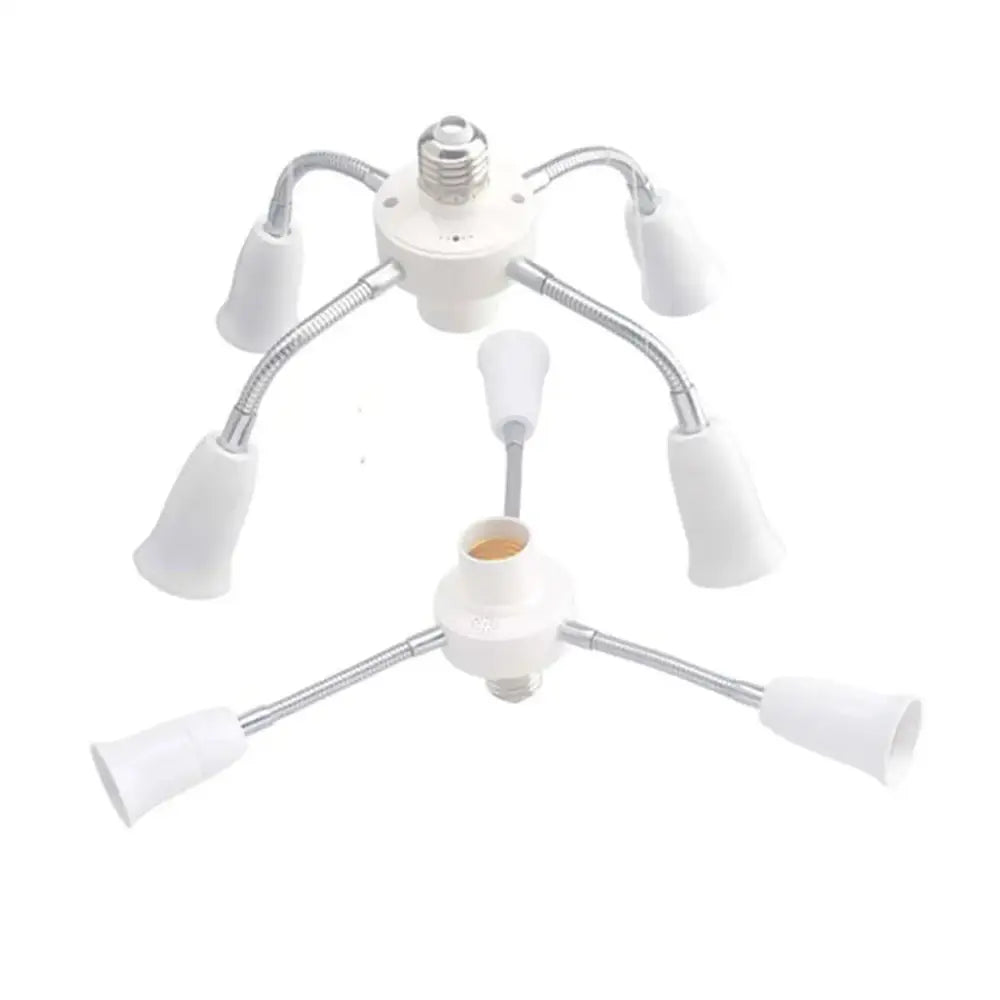 White E27 Socket Splitter