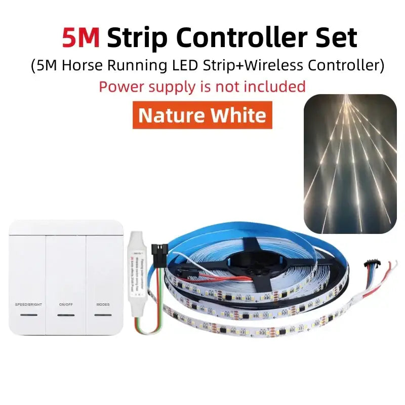 White Flowing LED Strip