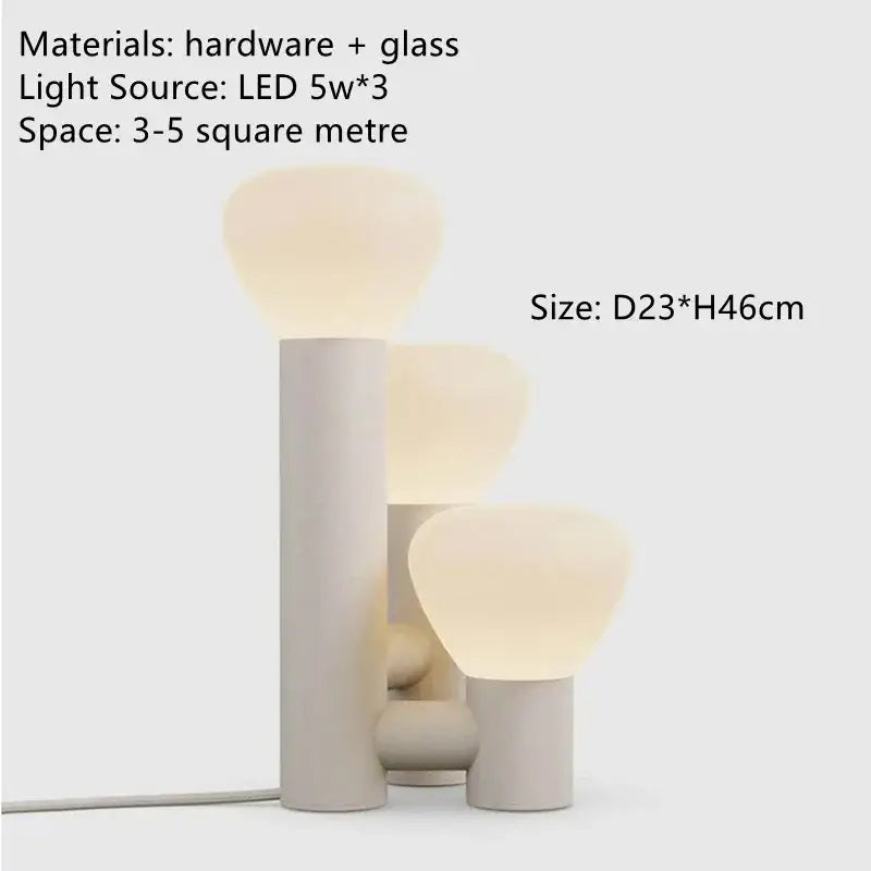 White Frosted Table Lamp