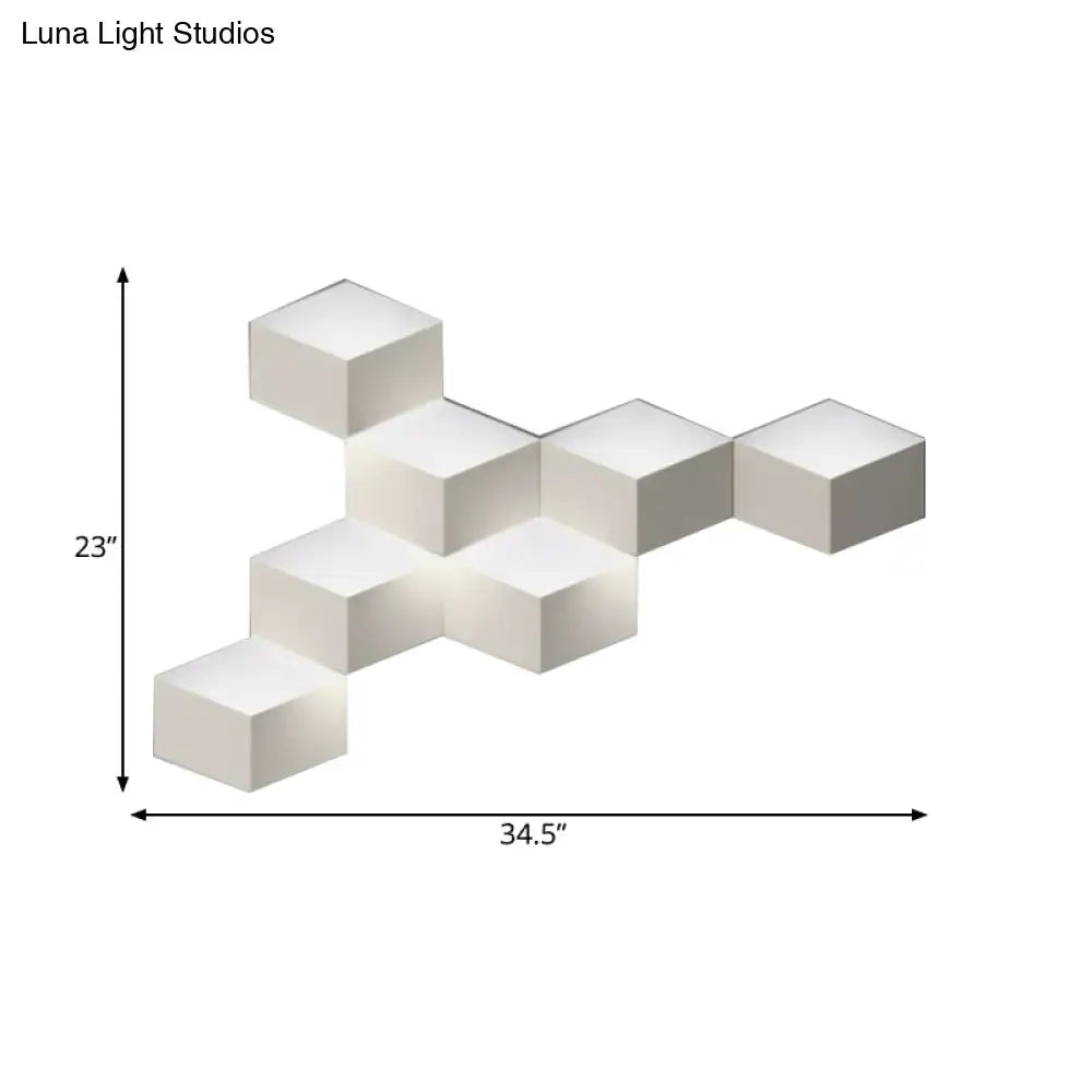 White Geometric Wall Lamp