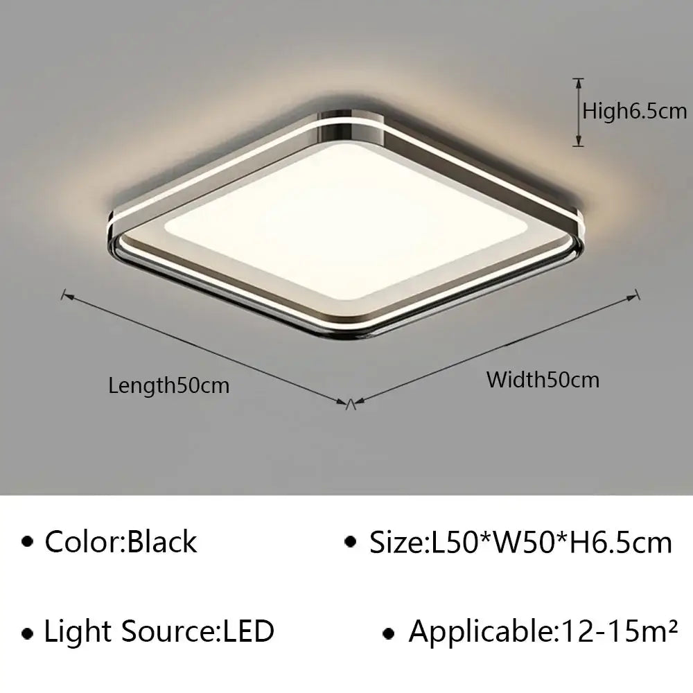 White Geometric LED Tricolor Living Room Chandelier