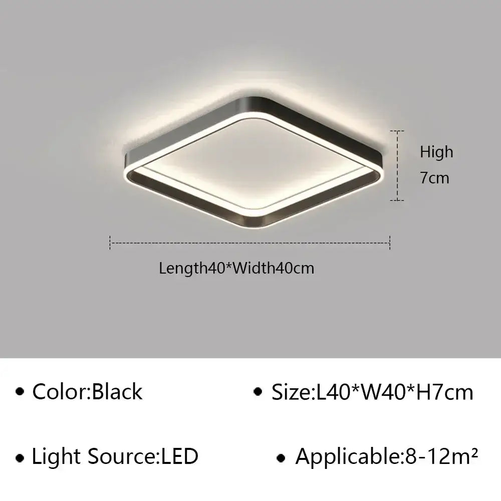 White Geometric LED Tricolor Living Room Chandelier