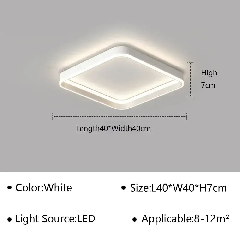 White Geometric LED Tricolor Living Room Chandelier
