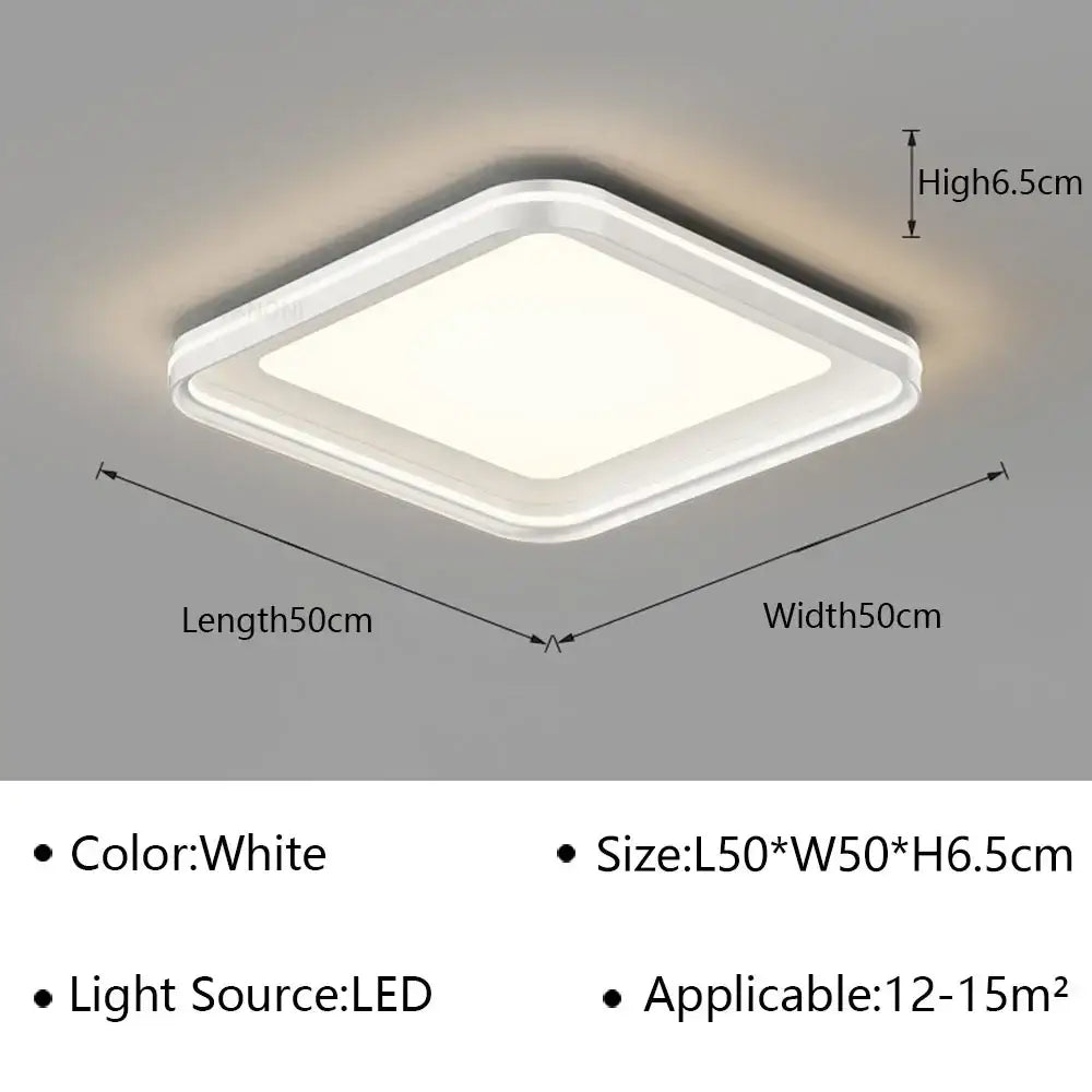 White Geometric LED Tricolor Living Room Chandelier