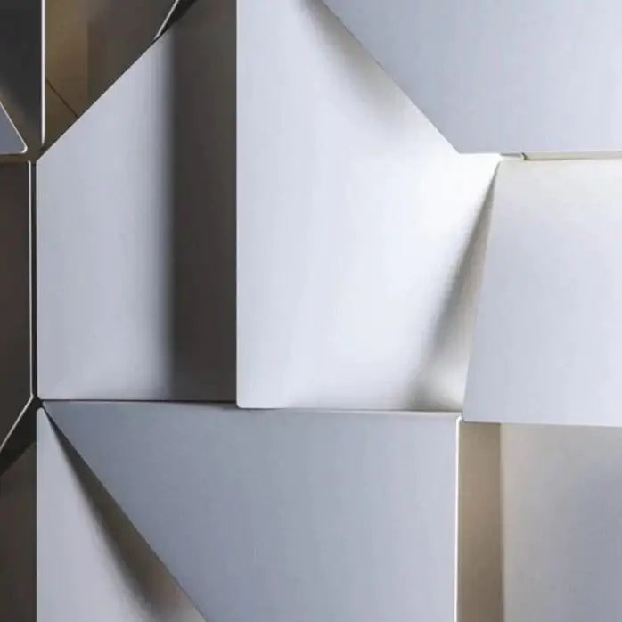 White Geometric Wall Art Lamp
