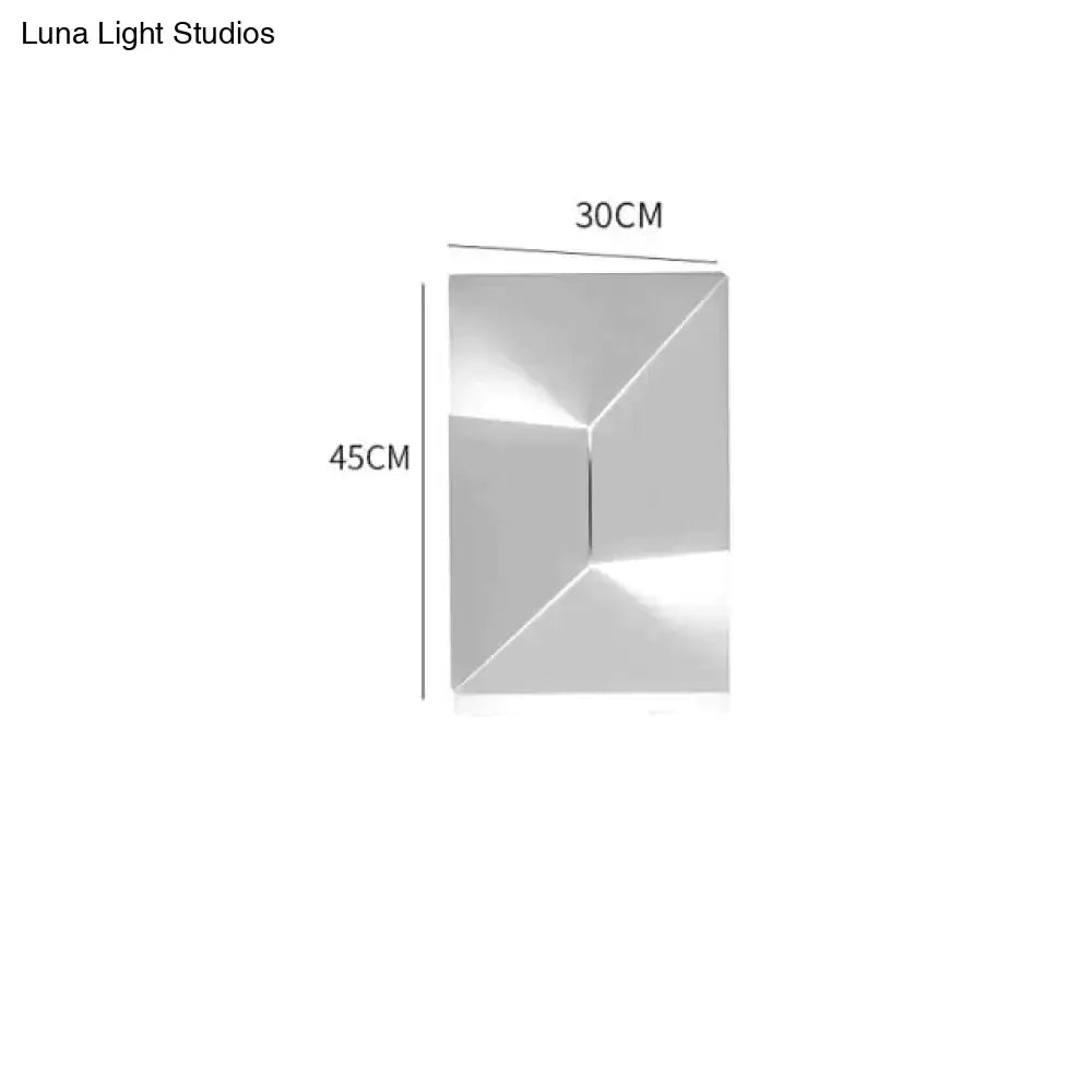 White Geometric Wall Art Lamp