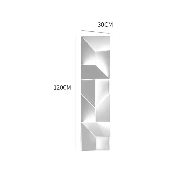 White Geometric Wall Art Lamp