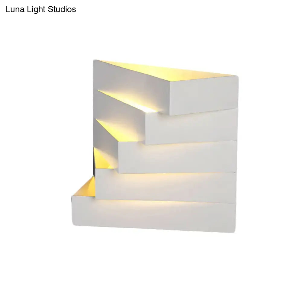 White Geometric Wall Sconce