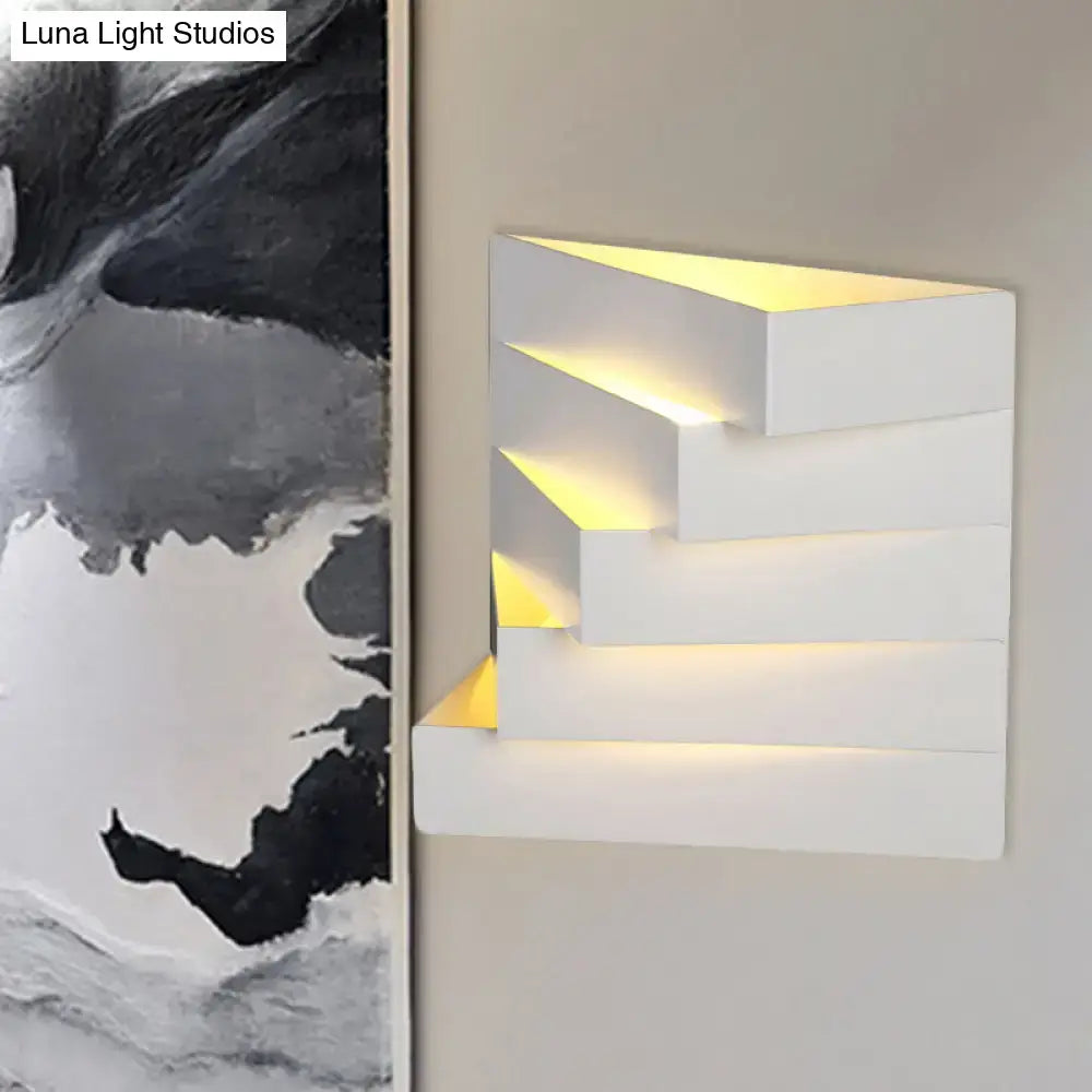 White Geometric Wall Sconce