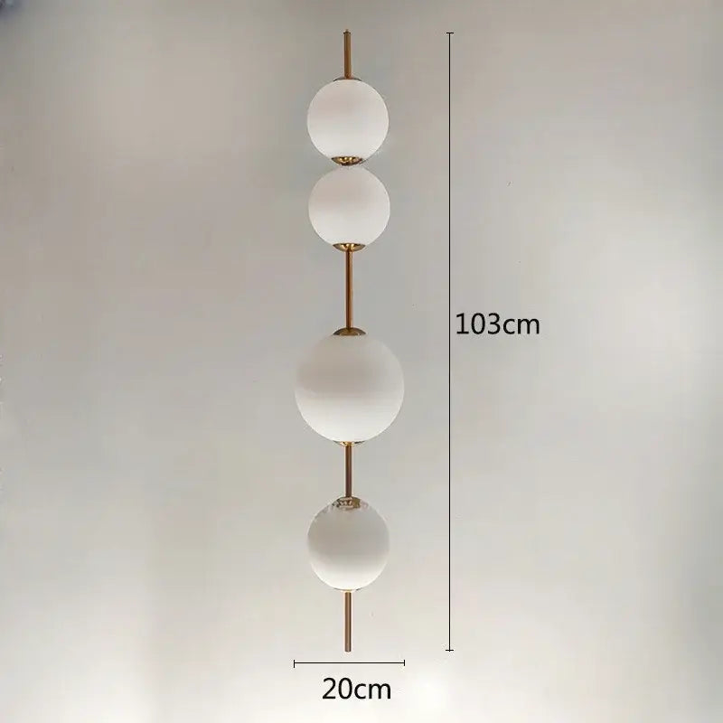 Gold Glass Pendant Light with Glass Stone Finish