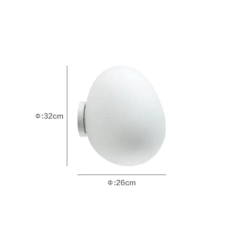 White Glass Egg Sconce