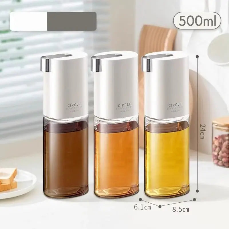 White Glass Oil Bottle Set
