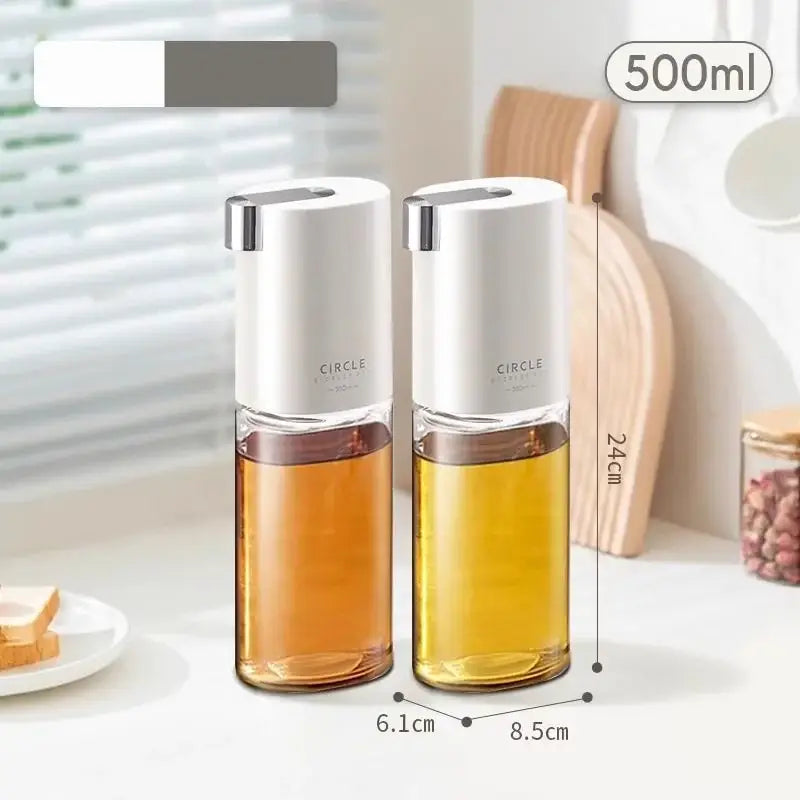 White Glass Oil Bottle Set