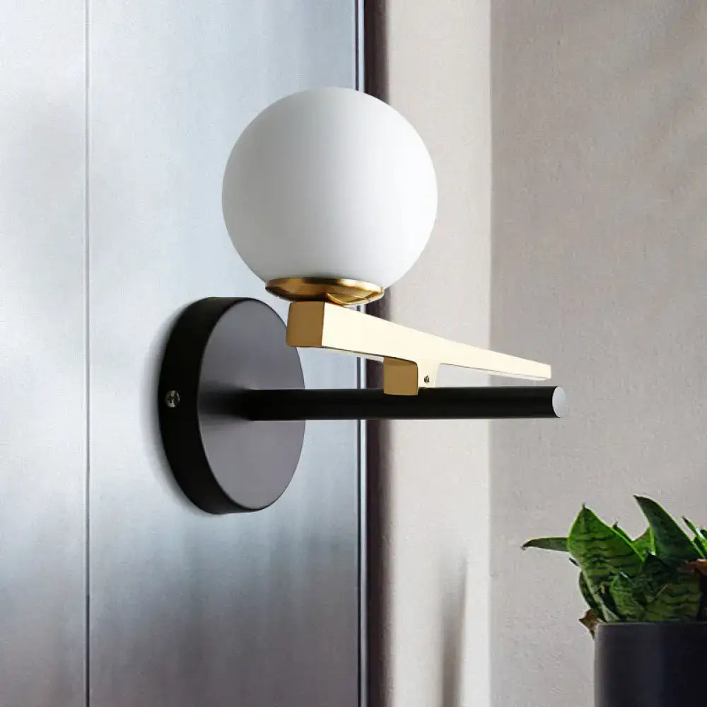 Gold Glass Sphere Wall Light