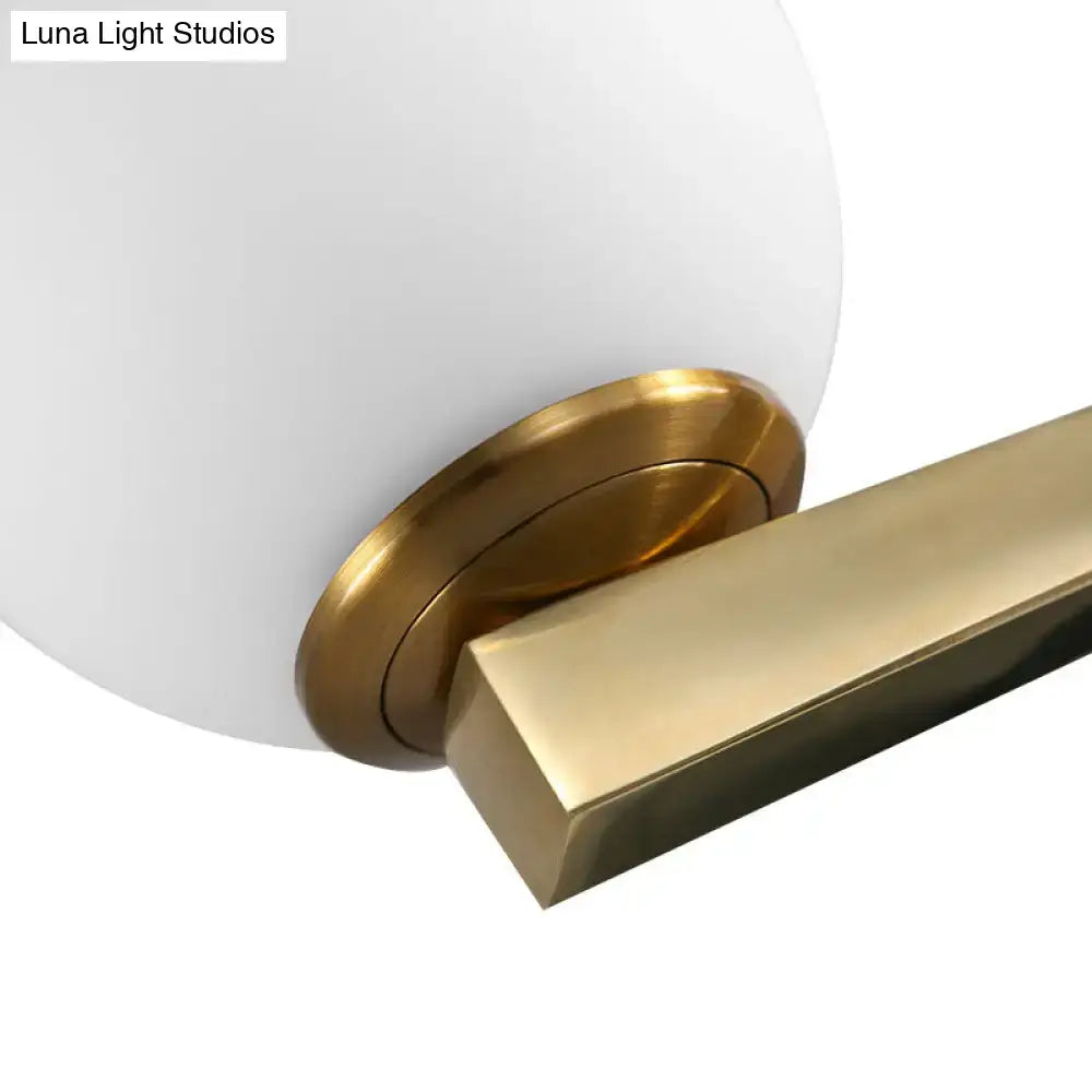 Gold Glass Sphere Wall Light
