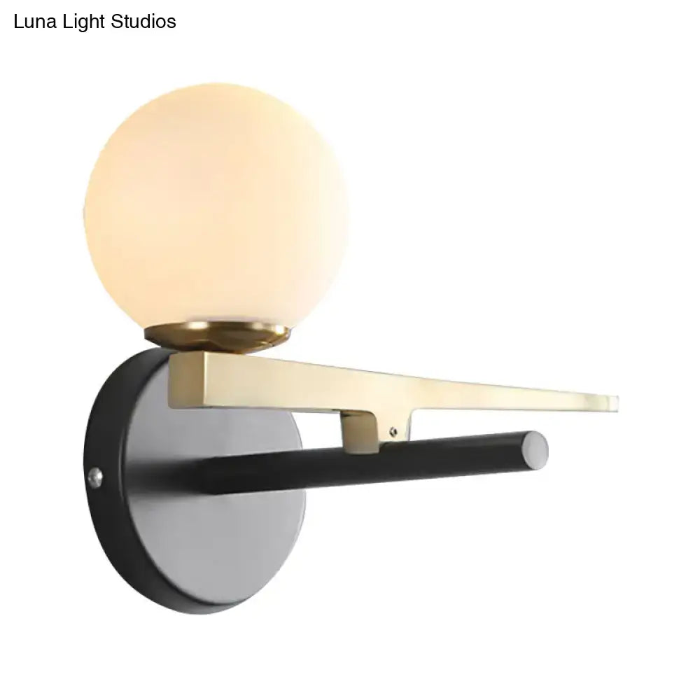 Gold Glass Sphere Wall Light