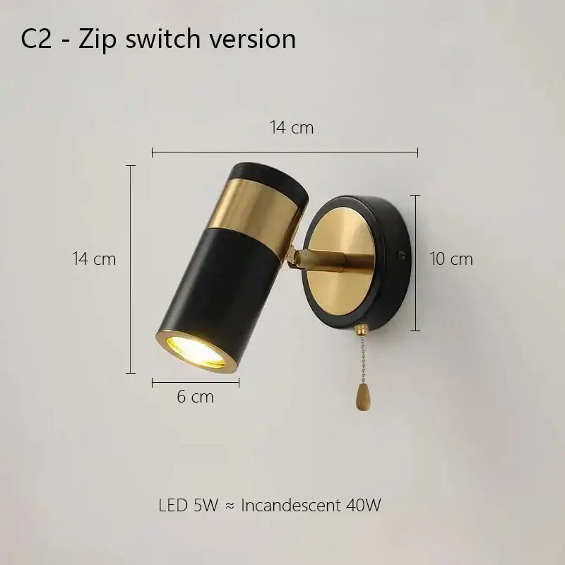 Gold Nordic LED Wall Lamp