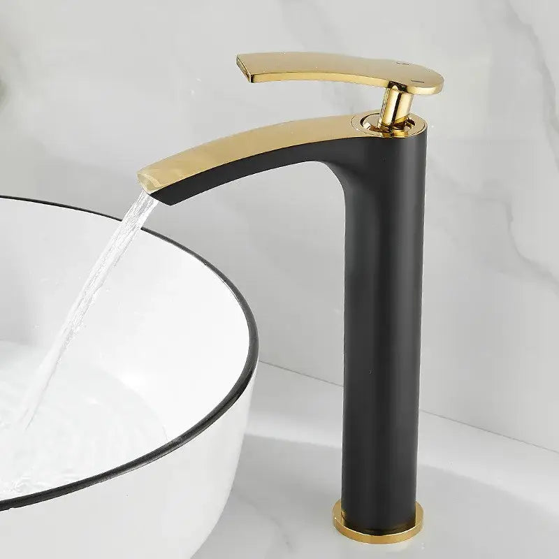 White Brass Basin Faucet Dual-Function Design