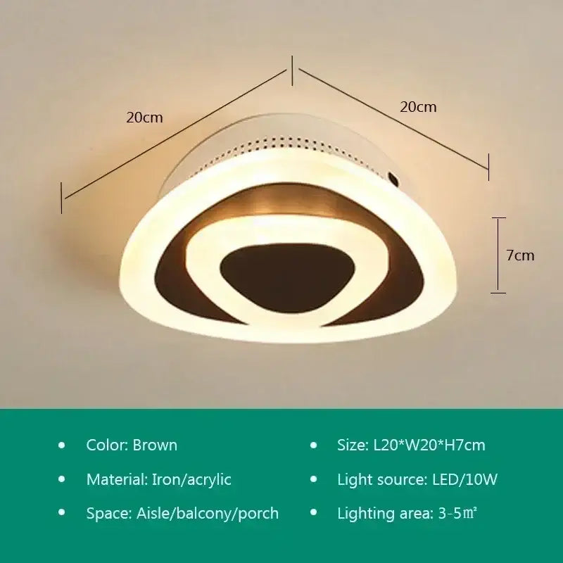 Gold Circular Ceiling Lamp