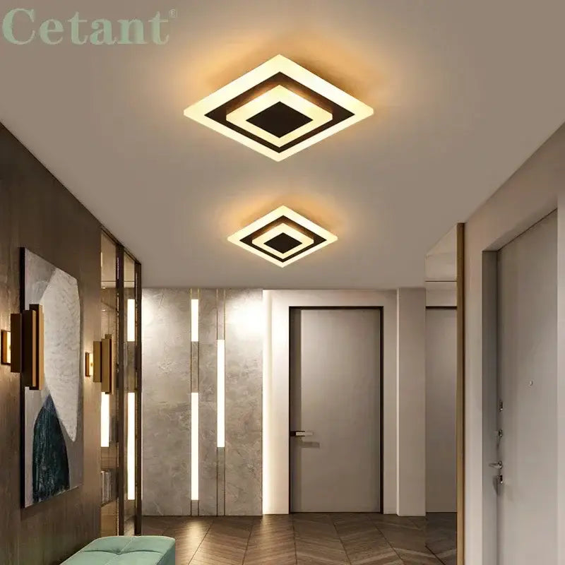 Gold Circular Ceiling Lamp
