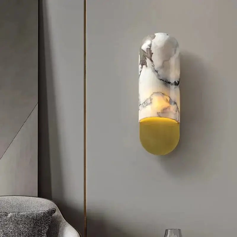 Gray Marble LED Sconce