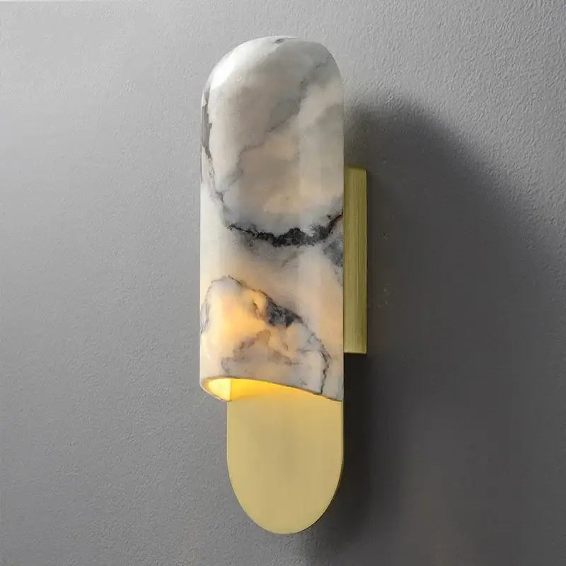 Gray Marble LED Sconce