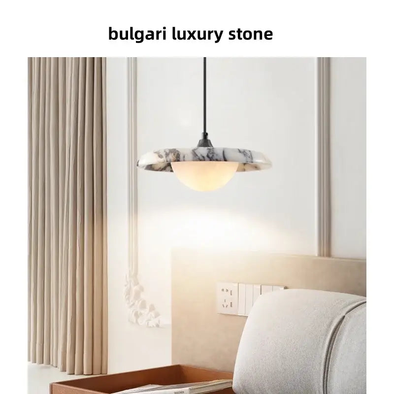 Gray Marble Pendant Light
