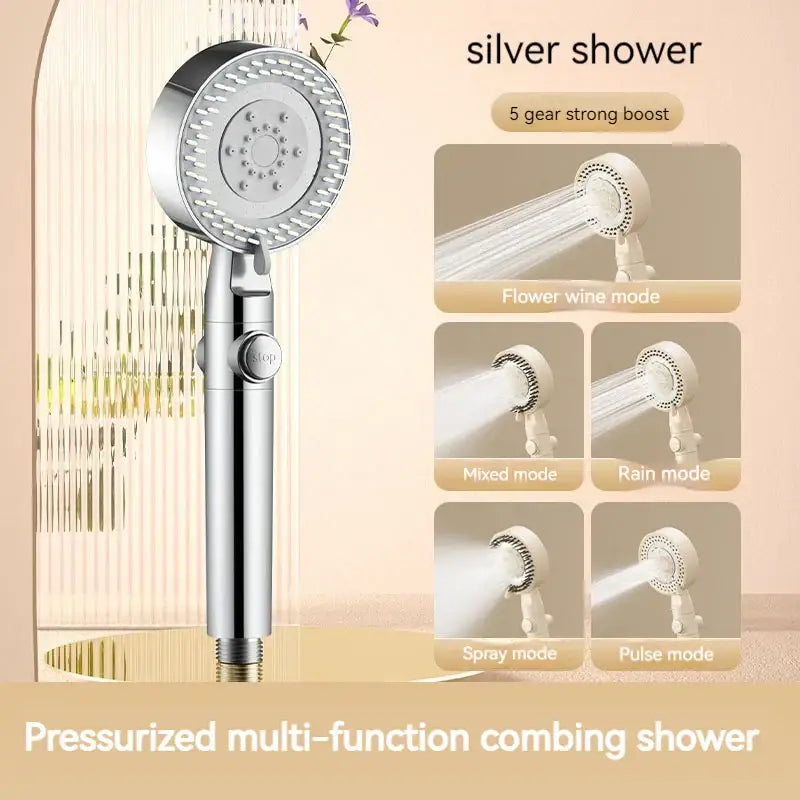 White Modern Shower Set