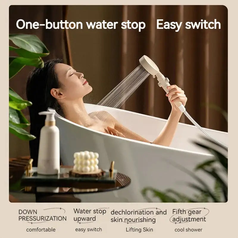 White Modern Shower Set