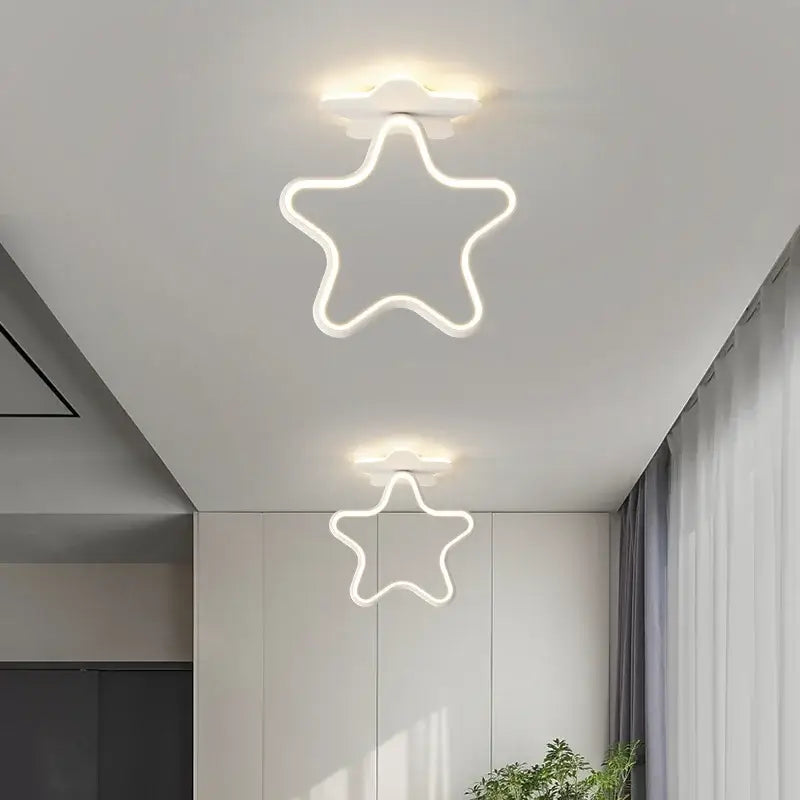 White Heart Ceiling Light