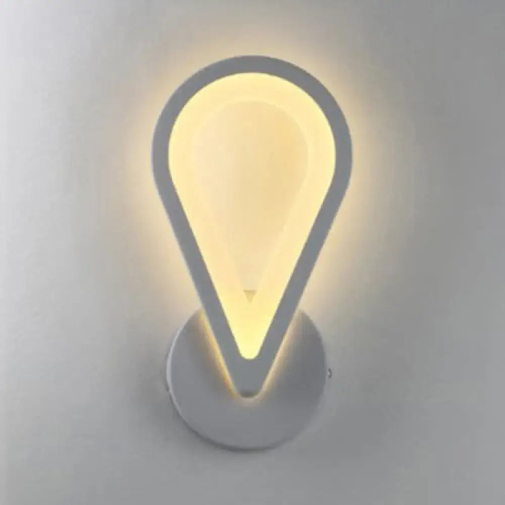 White Heart LED Sconce