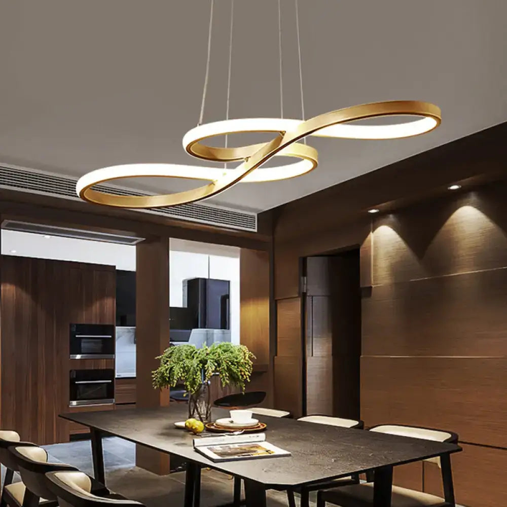 White Infinity LED Island Light