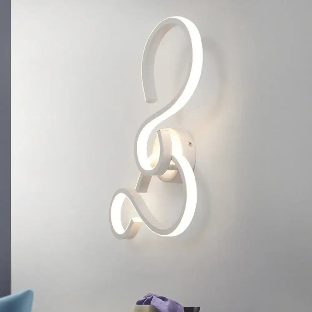 White Infinity Spiral Wall Light