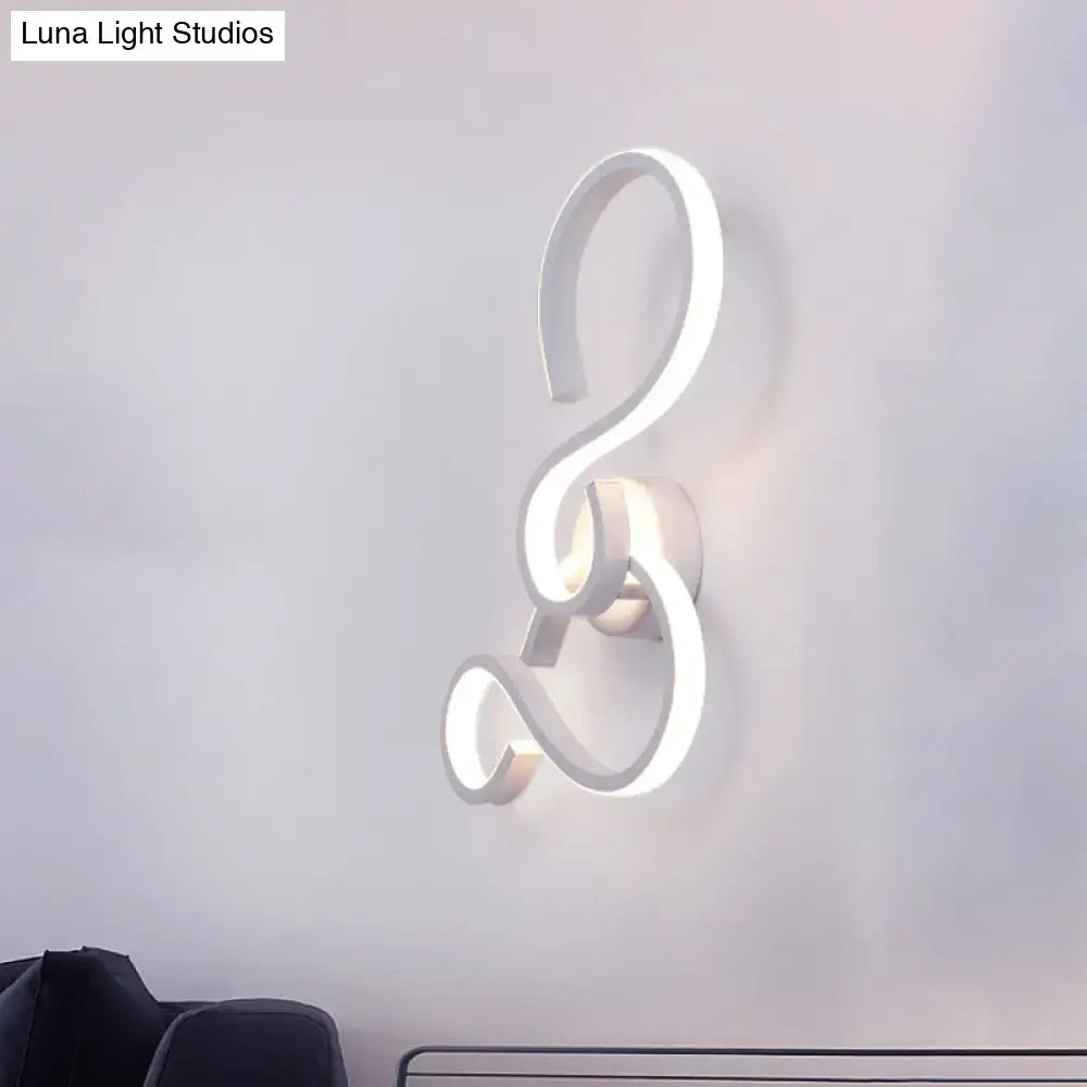 White Infinity Spiral Wall Light
