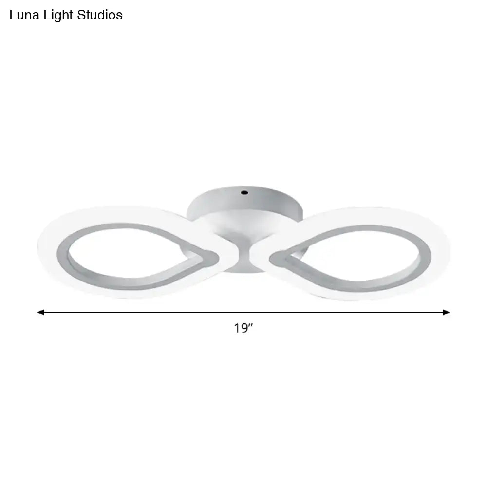 White Interlocking Ring Wall Light