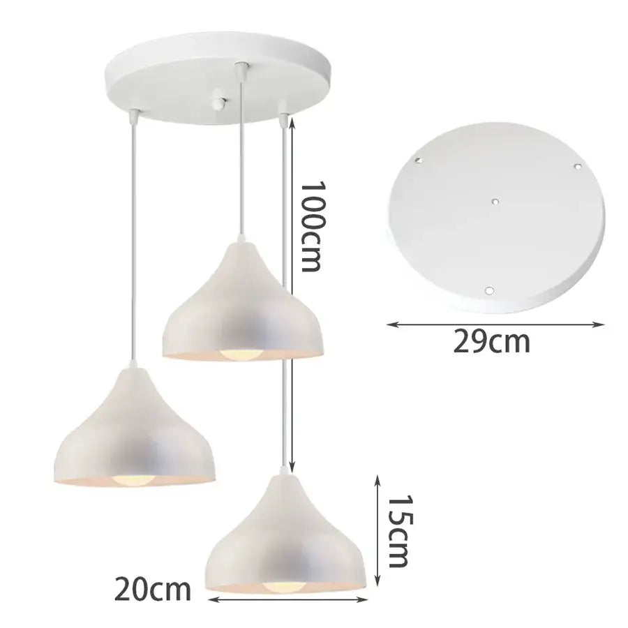 White Iron Cage Pendant Light