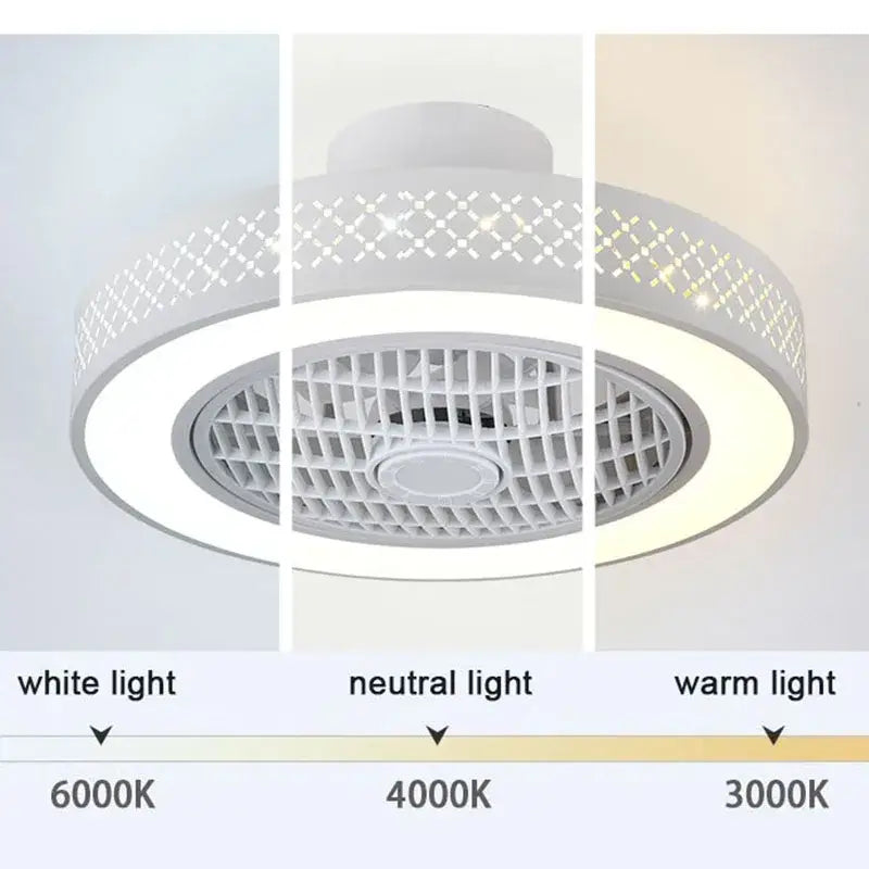 White Lattice Ceiling Fan