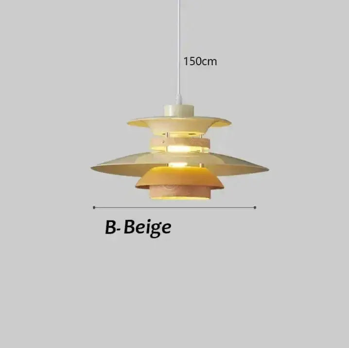 White Layered Pendant Light