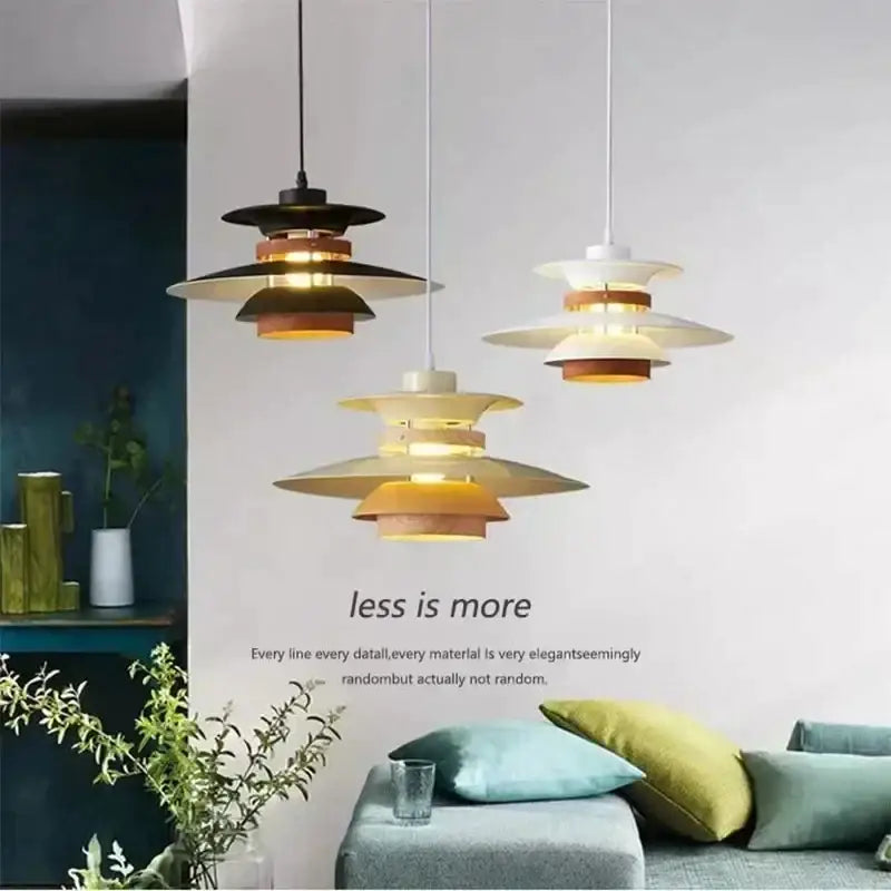 White Layered Pendant Light